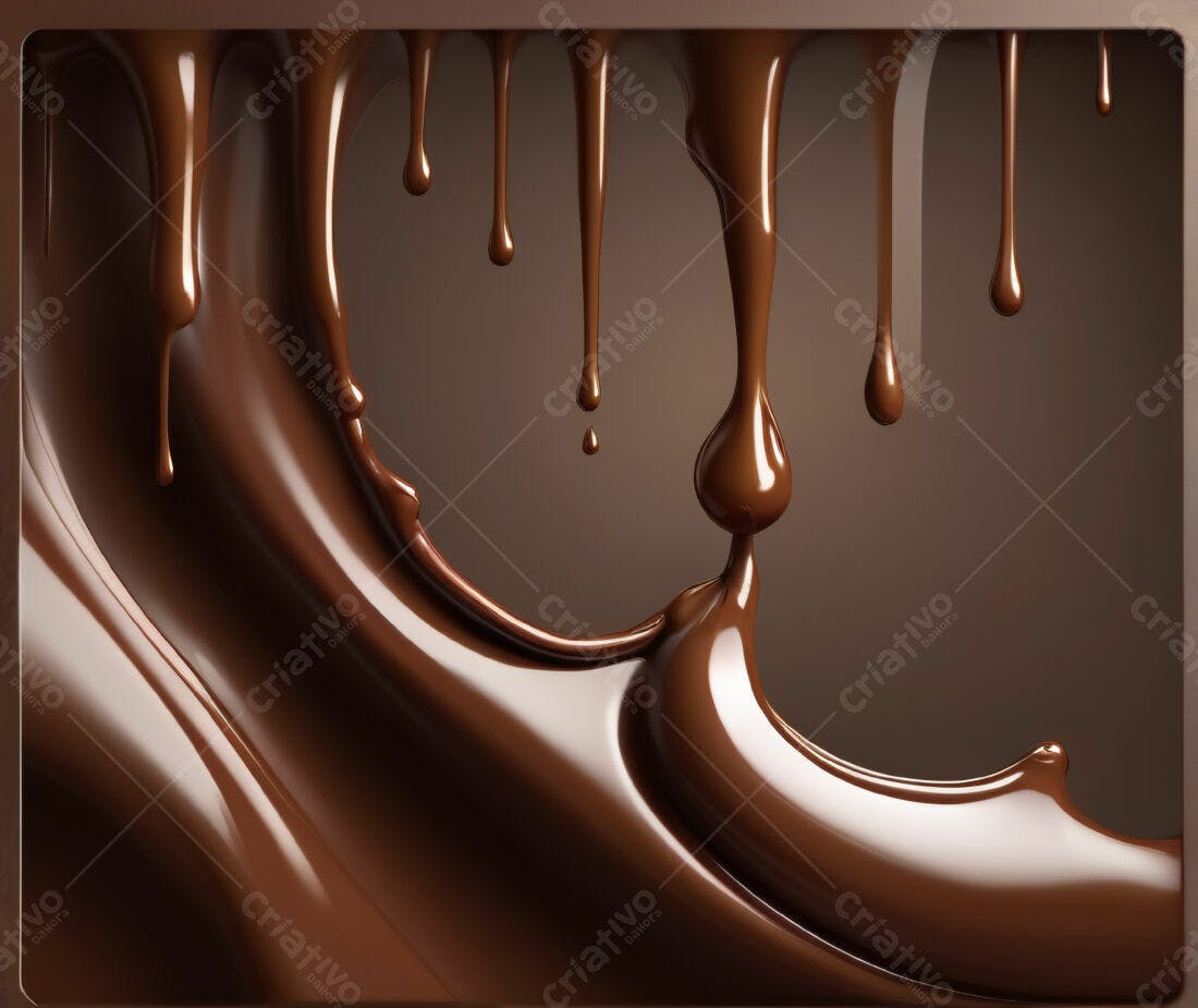 Chocolate derretendo em textura fluida