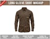 Long sleeve shirt editable psd mockup