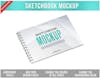 Editable sketchbook psd mockup