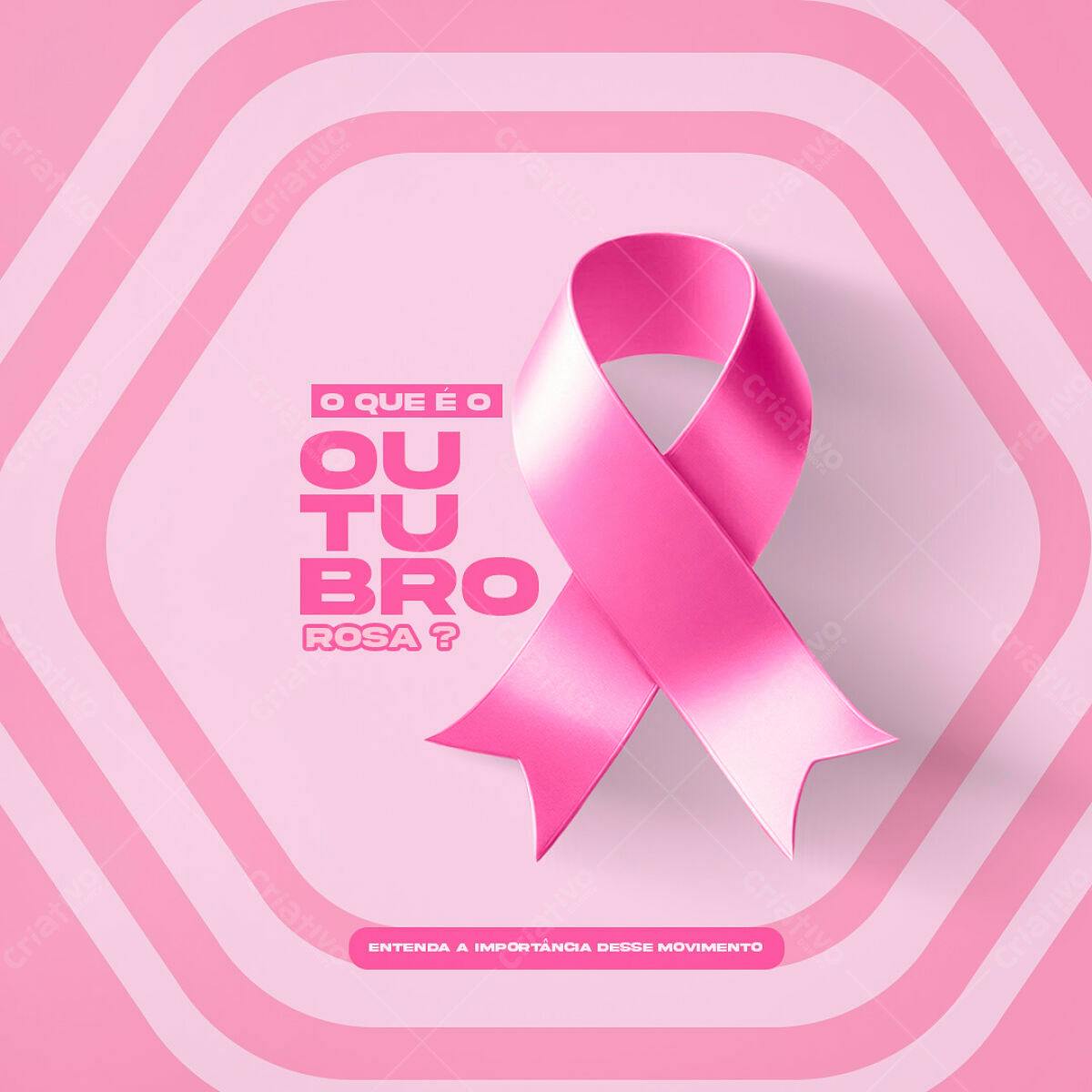 Post para Outubro Rosa PSD Editável