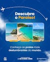 Agência de viagens descubra o paraíso