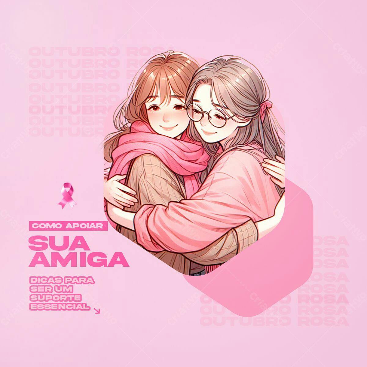 Post para Outubro Rosa PSD Editável