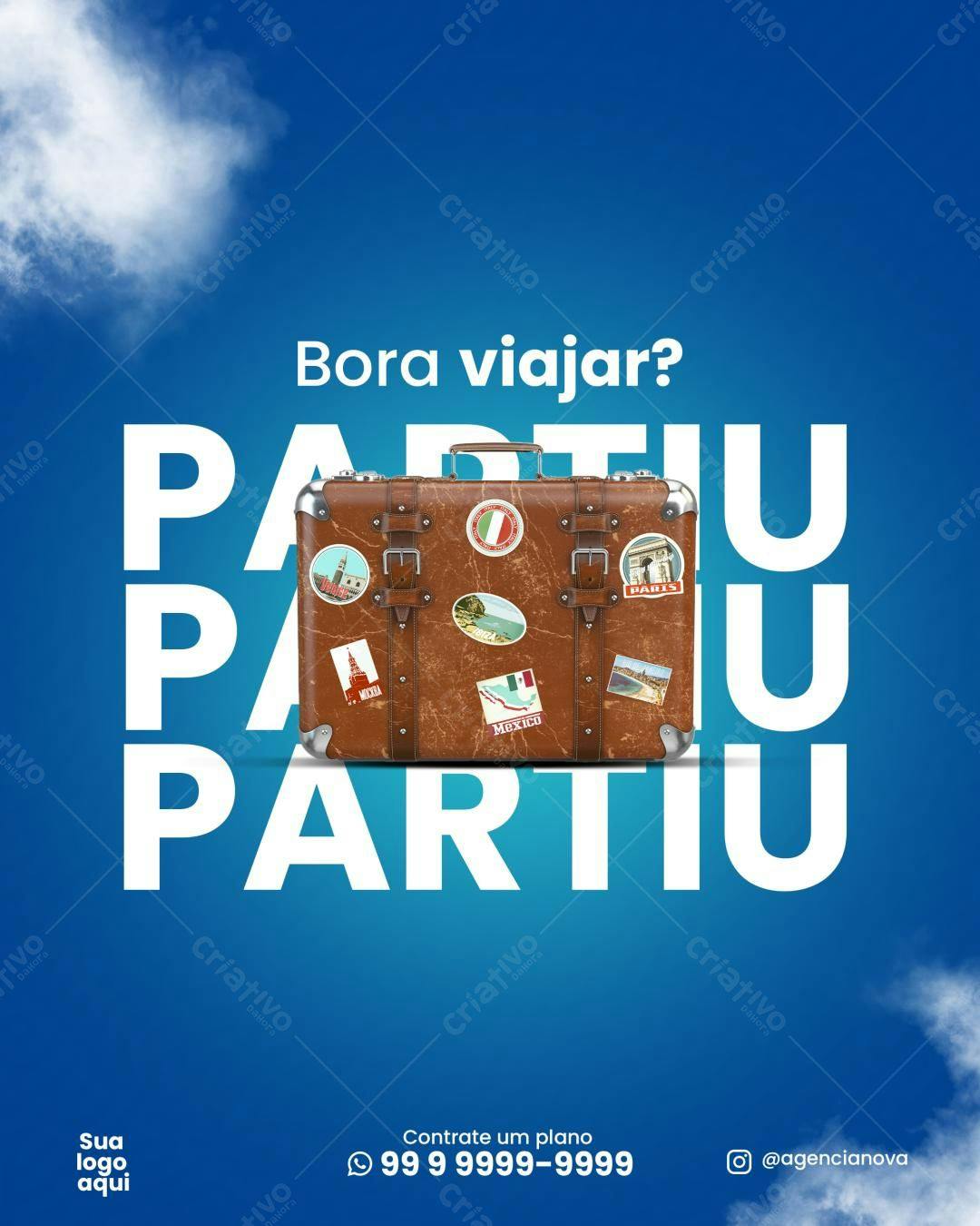 Post para Viagem PSD Editável