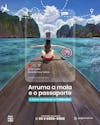 Agência de viagens arruma a mala e o passaporte social media