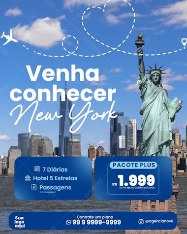 Agência de viagens conheça new york social media