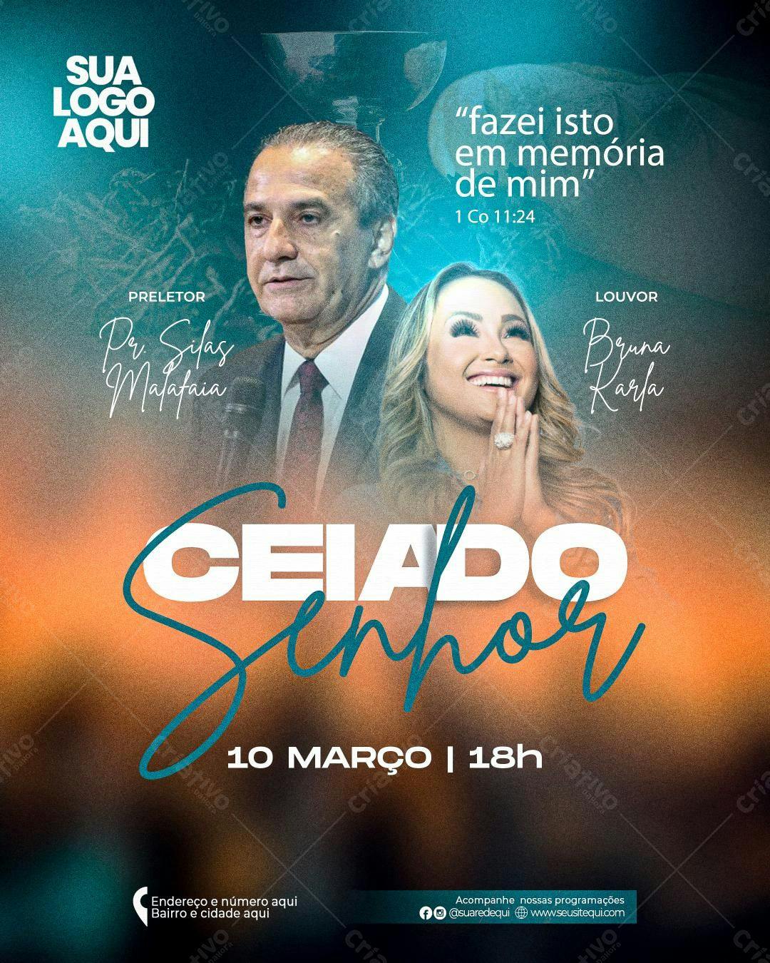 Flyer para Ceia do Senhor PSD Editável