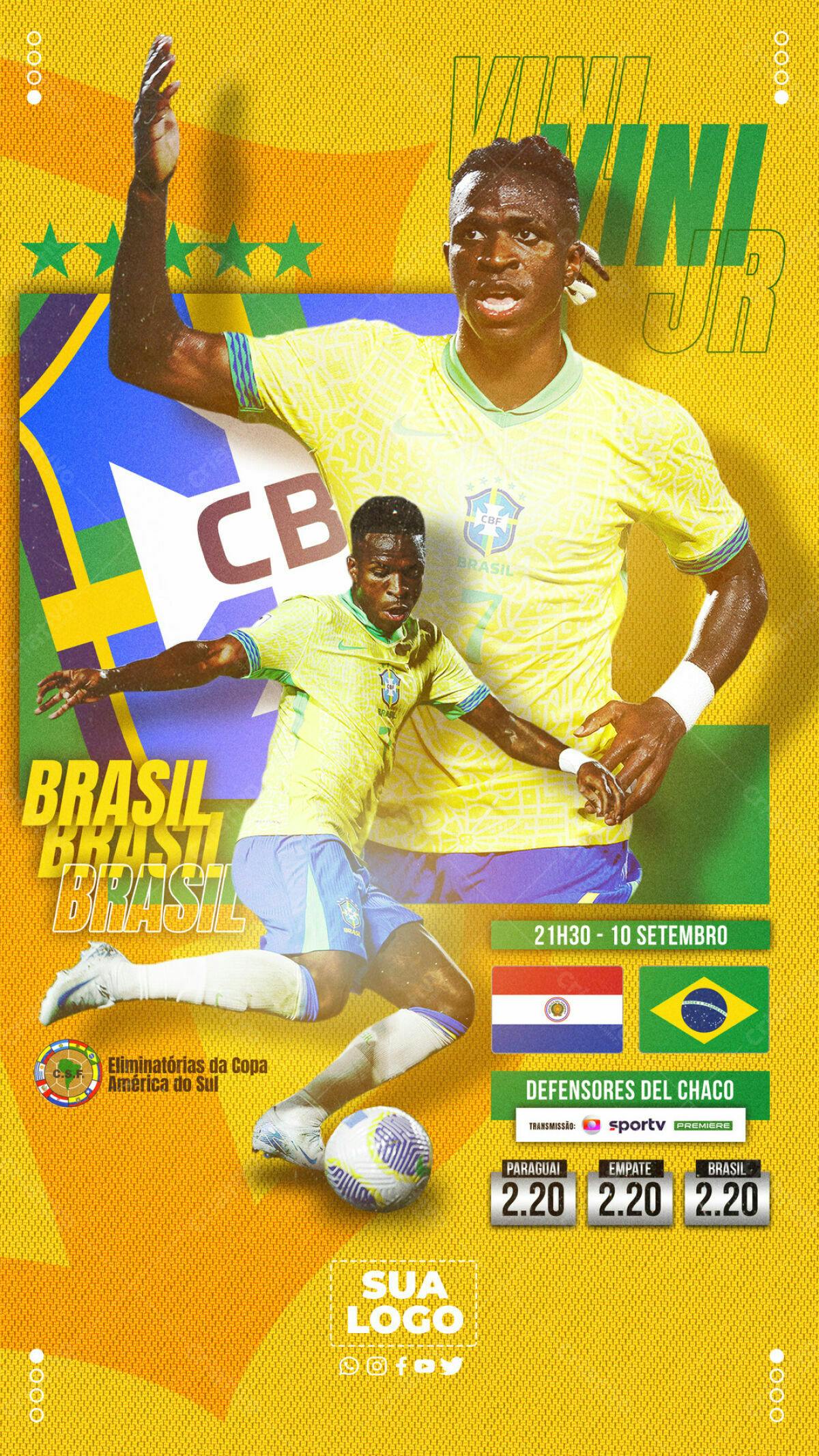 Flyer Eliminatórias Copa América PSD Editável