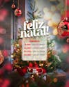 Merry christmas, december 25, notice, schedule, social media announcement, editable psd