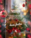 Merry christmas, december 25th, notice, schedule, social media announcement, editable psd.