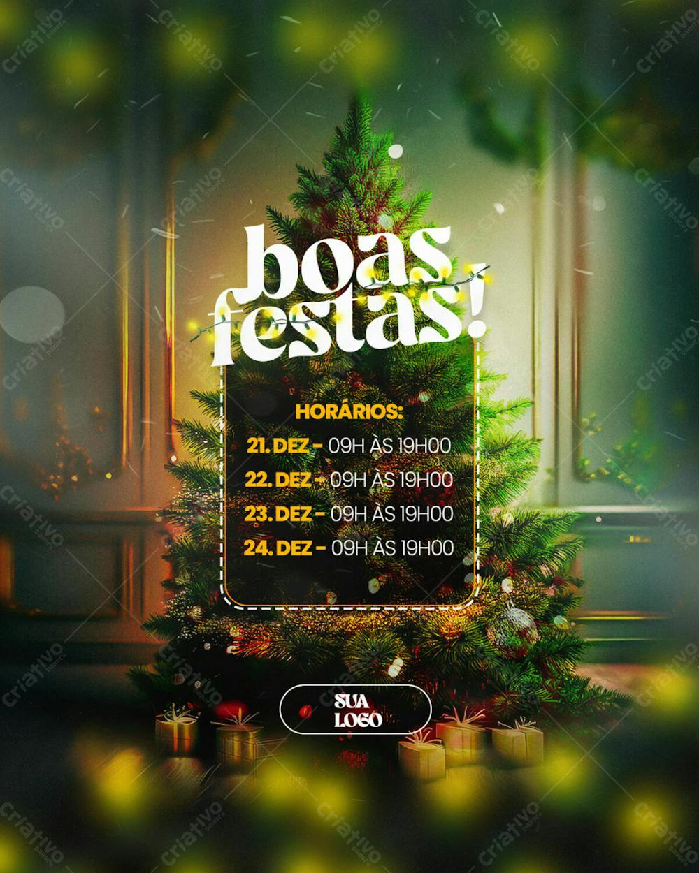 Happy christmas, december 25, notice, inform, schedule, social media ...