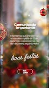 Feliz natal 25 de dezembro aviso informe horário comunidado social media psd editável