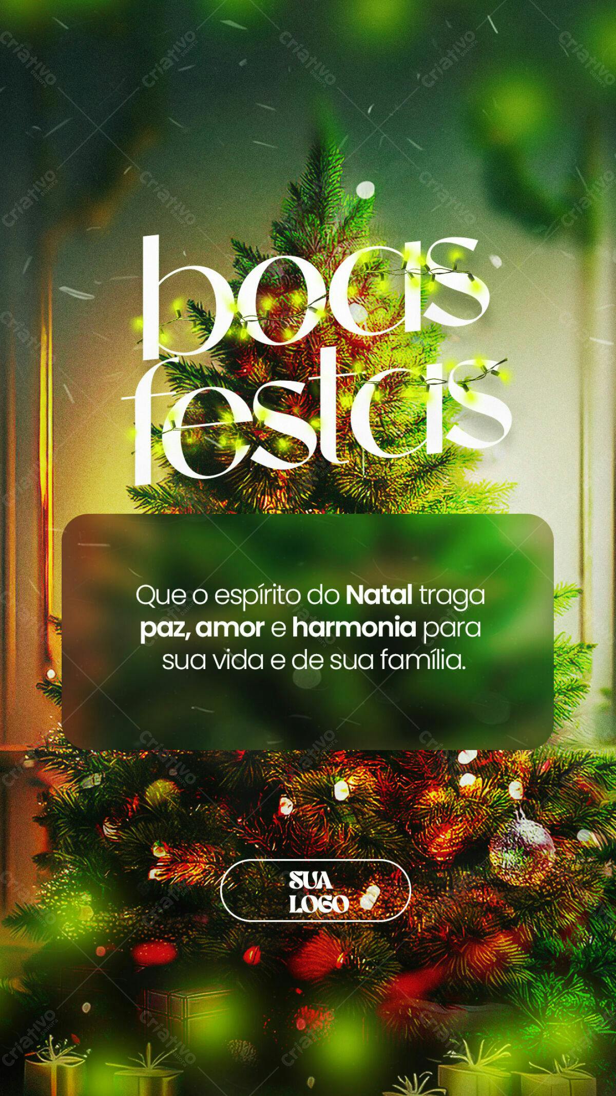 Story para Boas Festas PSD Editável