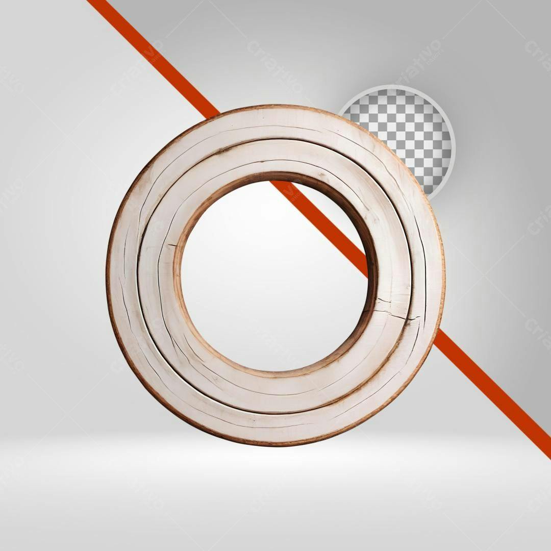 Moldura de Madeira PNG com fundo transparente