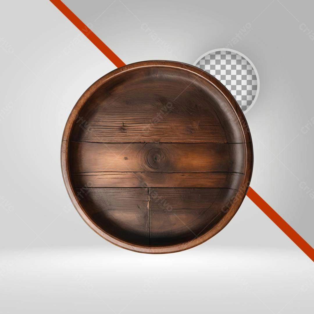 Icone de bandeja de madeira PNG com fundo transparente