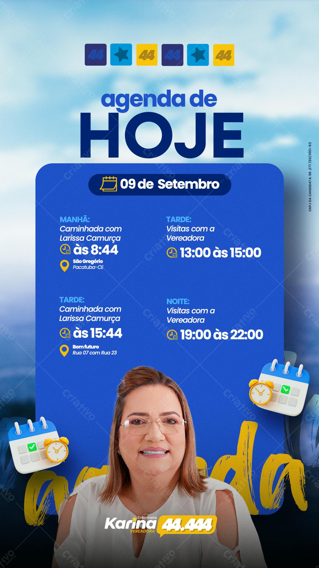 Flyer Agenda Política PSD Editável