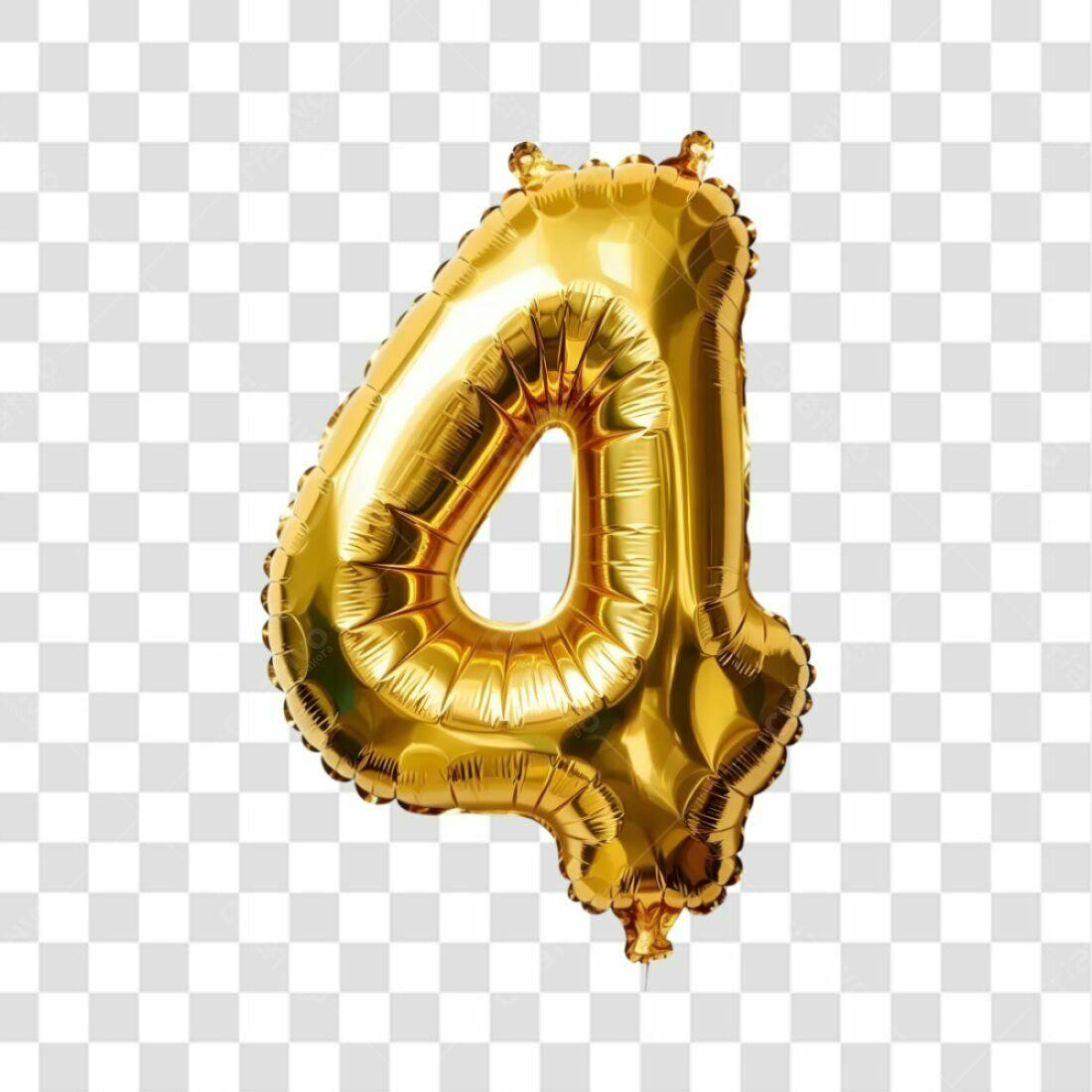 Icone Número 4 Aniversário PNG com fundo transparente
