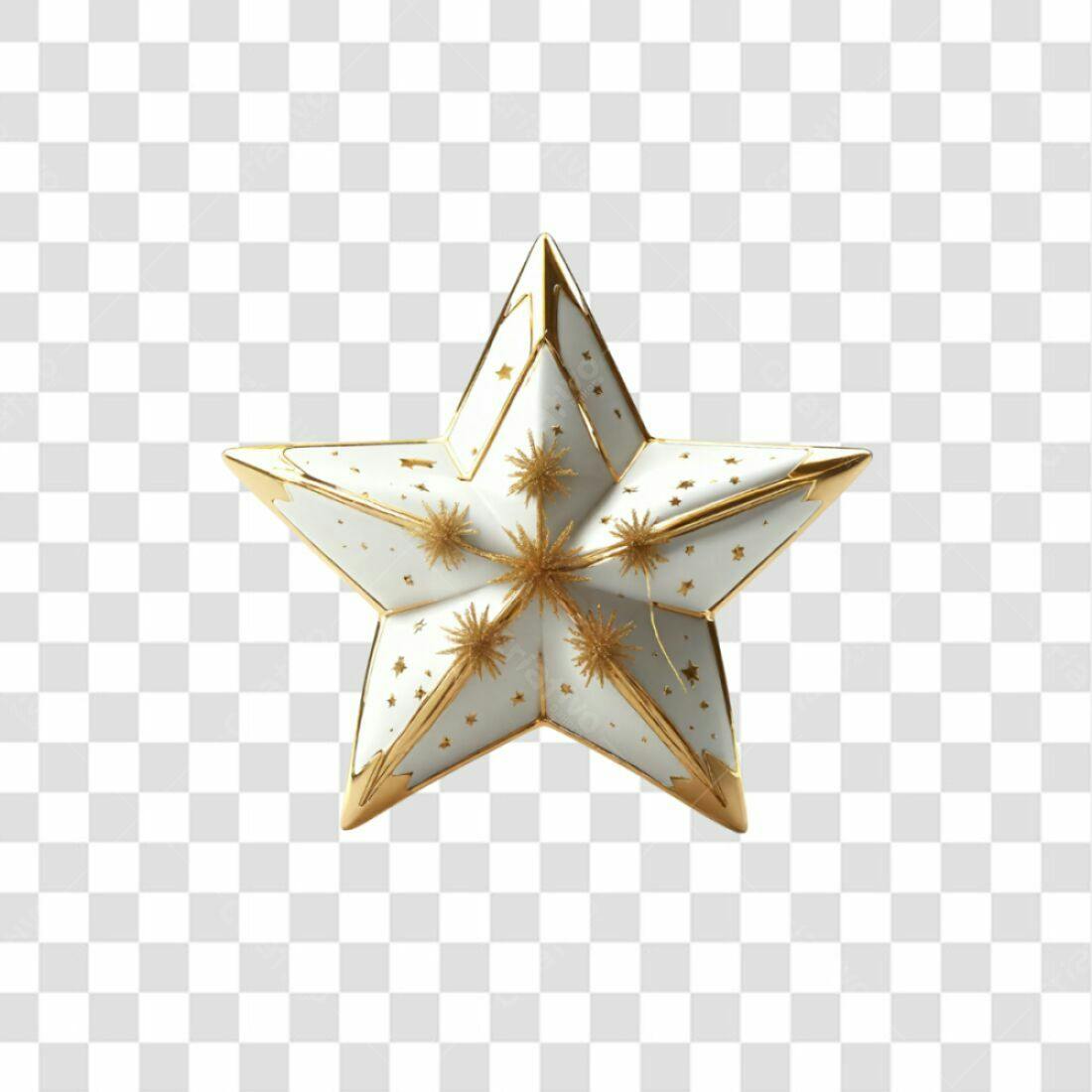 Enfeite Natal Estrela PNG com fundo transparente