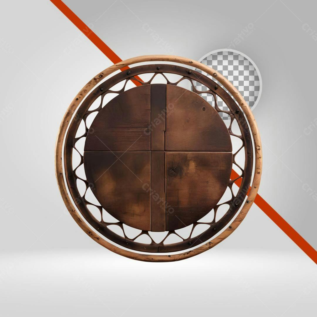 Icone escudo rústico PNG com fundo transparente