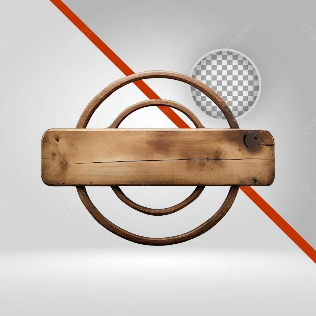 Icone Placa de Madeira Rustica PNG com fundo transparente