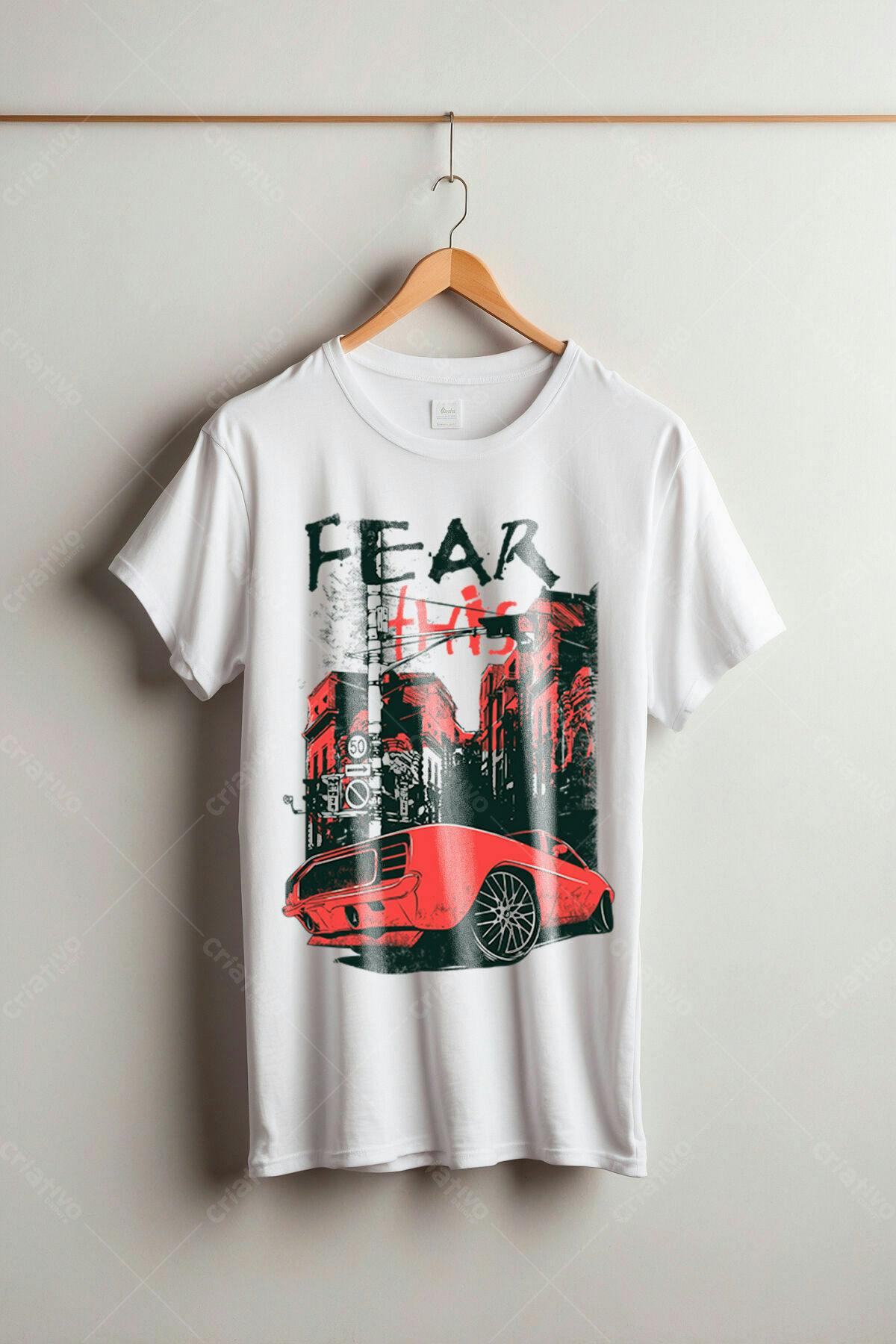 Camiseta Muscle Car Urbana PSD Editável