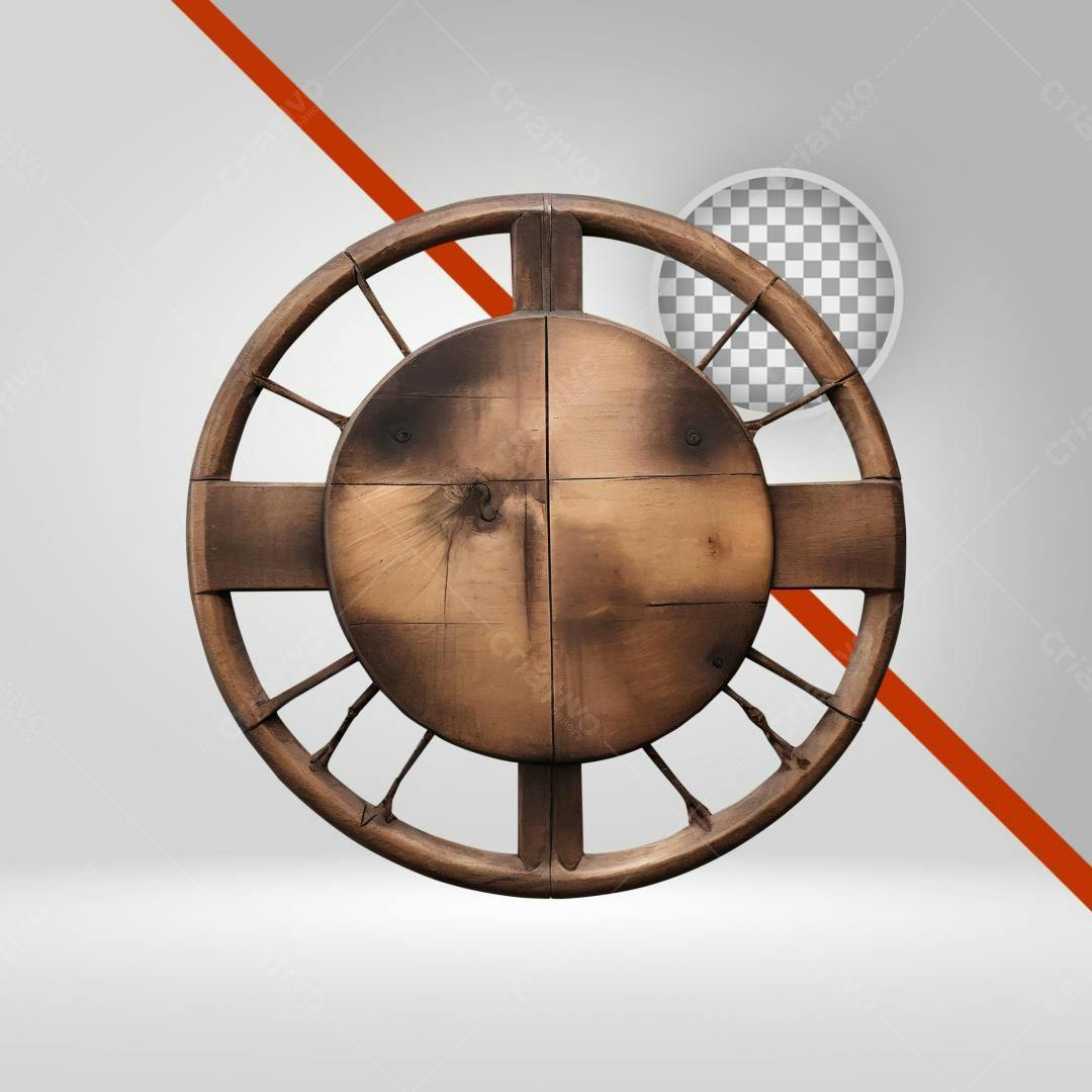 Icone Roda de Carroça Antiga PNG com fundo transparente