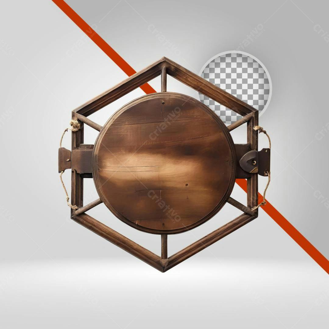 Moldura de Madeira PNG com fundo transparente