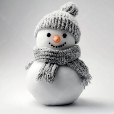 Imagem de boneco de neve em um fundo branco