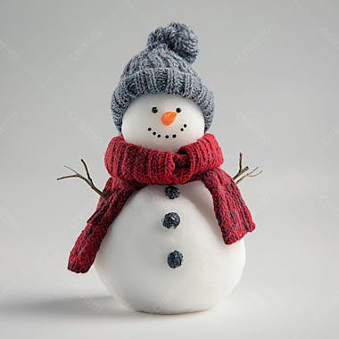 Imagem de boneco de neve em um fundo branco