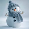 Snowman figure on a white background