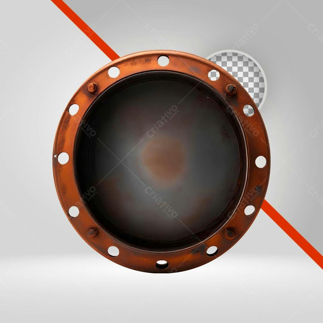 Icone Circular Metálico PNG com fundo transparente