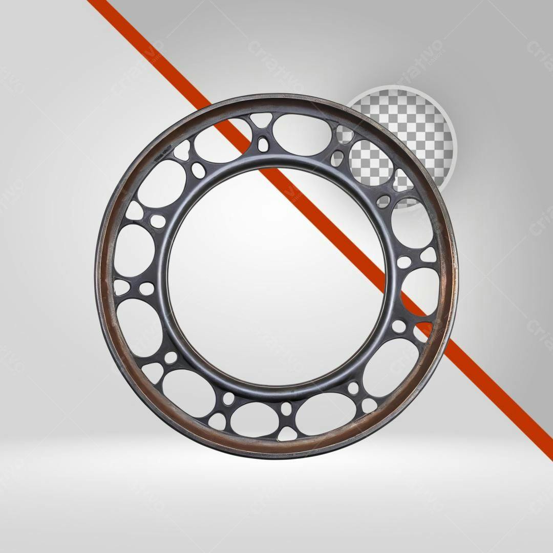 Moldura Circular Industrial PNG com fundo transparente