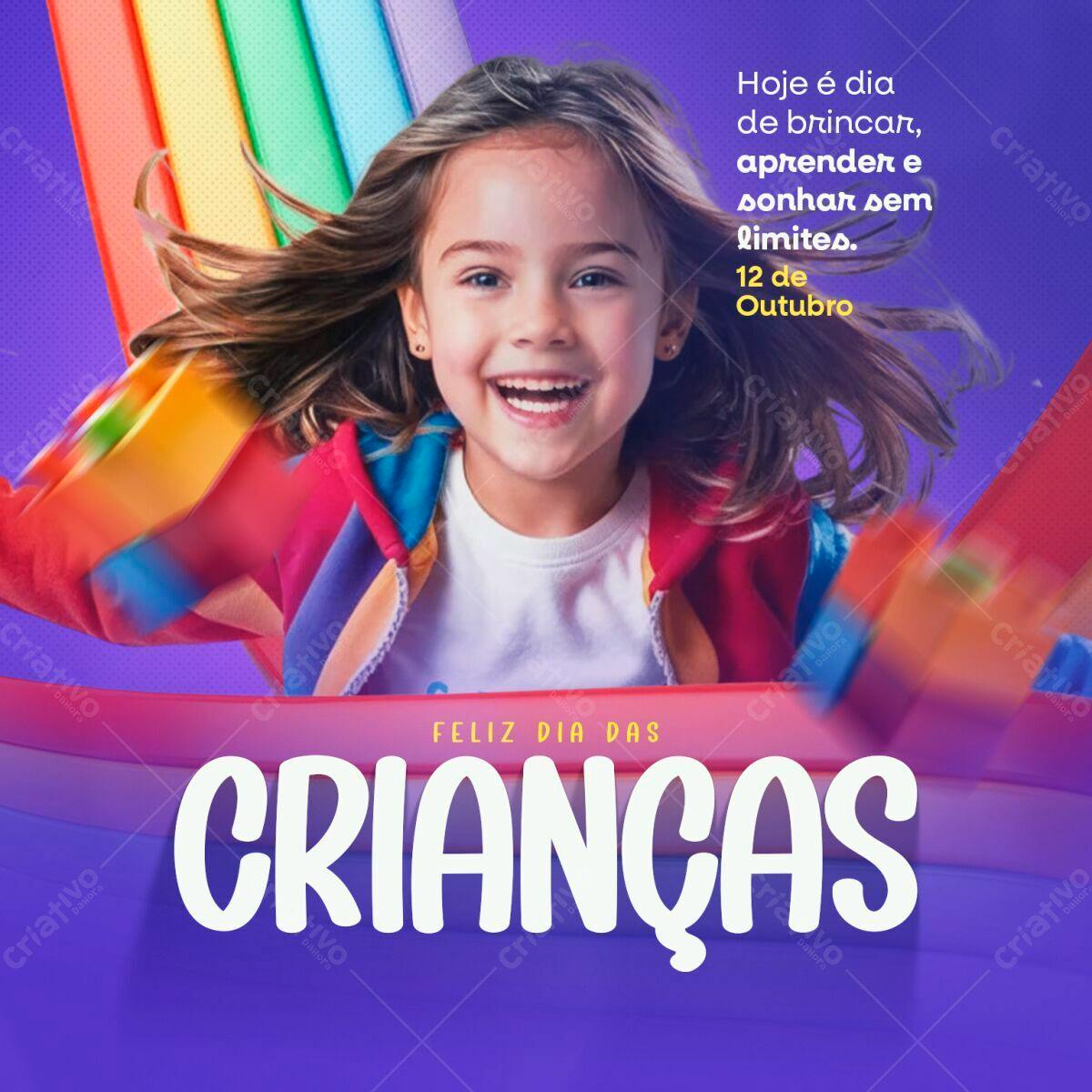Flyer Dia das Crianças PSD Editável