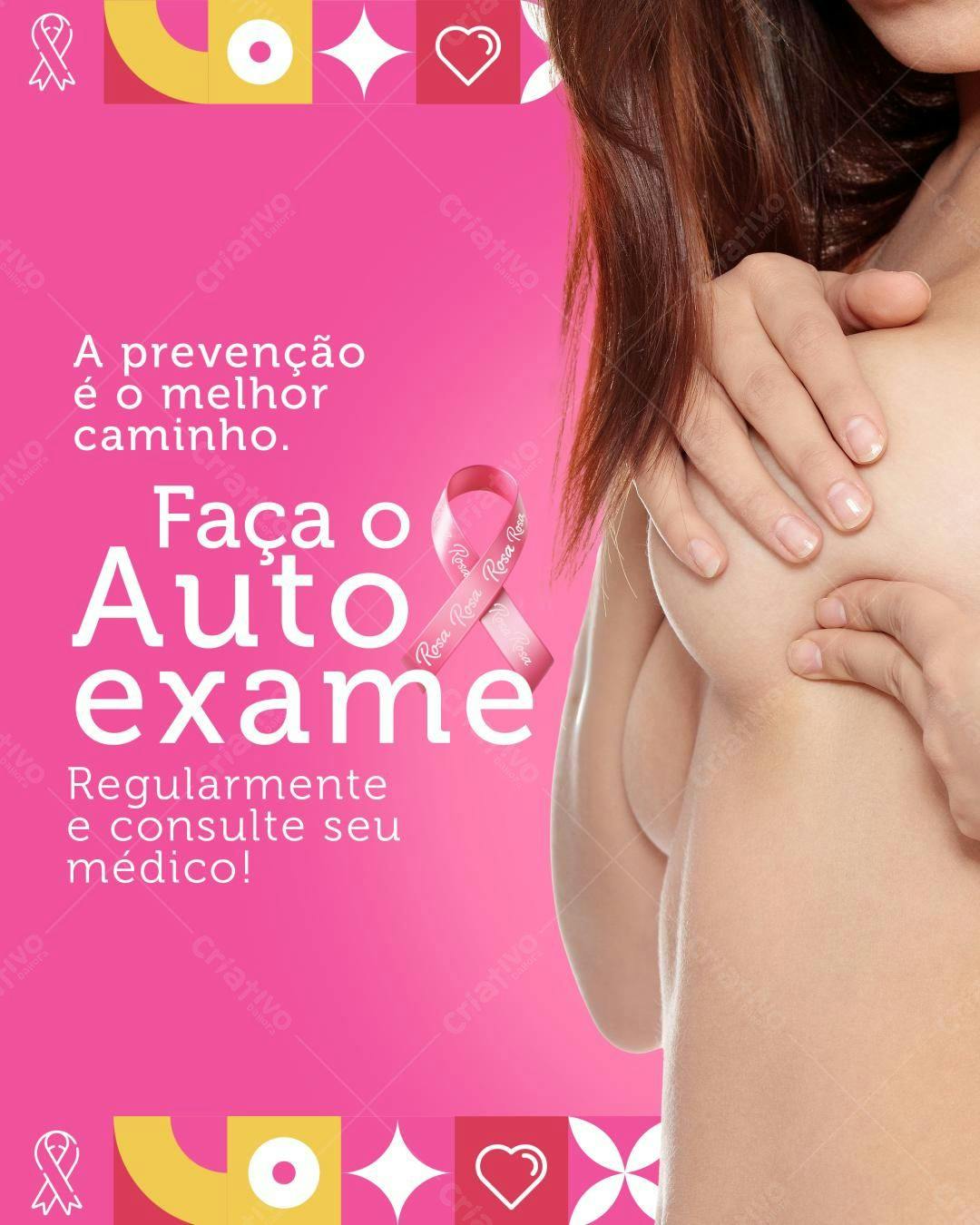 Post para Outubro Rosa PSD Editável
