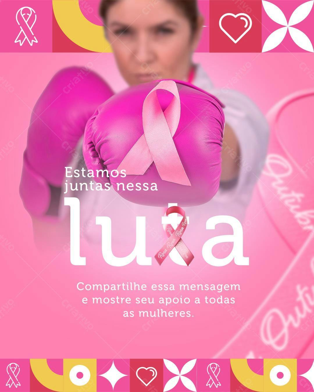 Flyer Outubro Rosa PSD Editável
