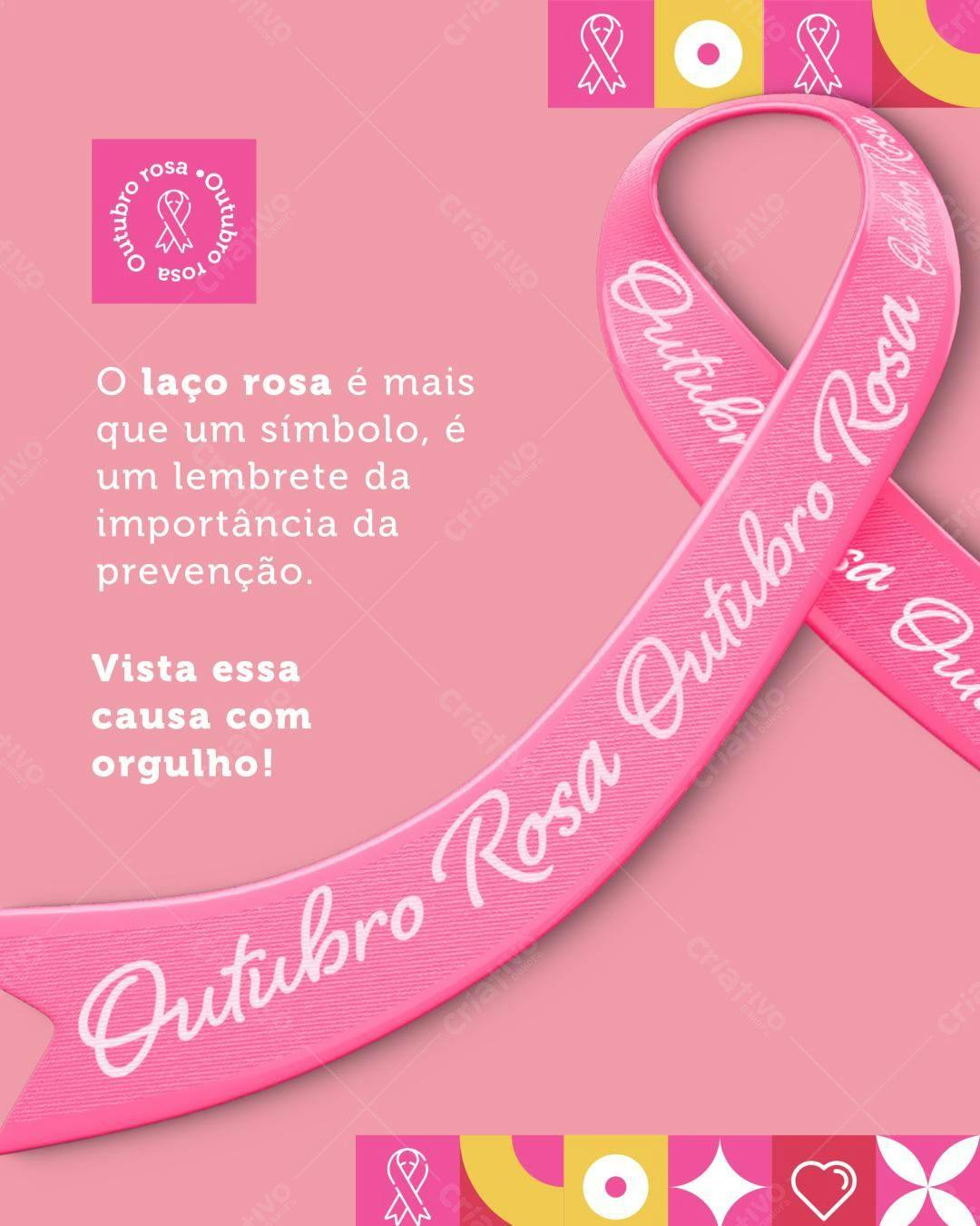 Flyer Outubro Rosa PSD Editável