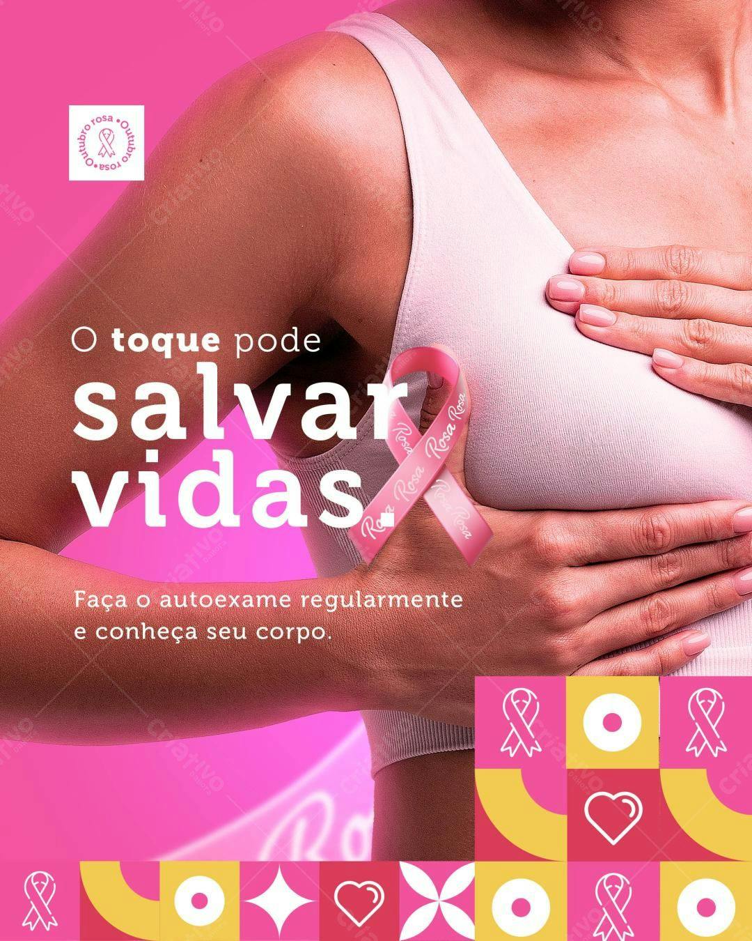 Post para Outubro Rosa PSD Editável