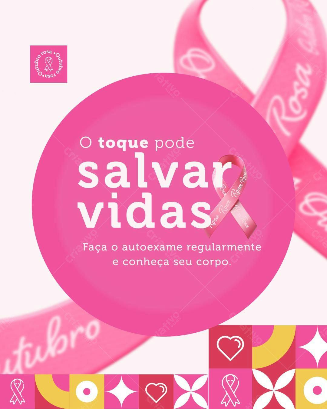Flyer Outubro Rosa PSD Editável