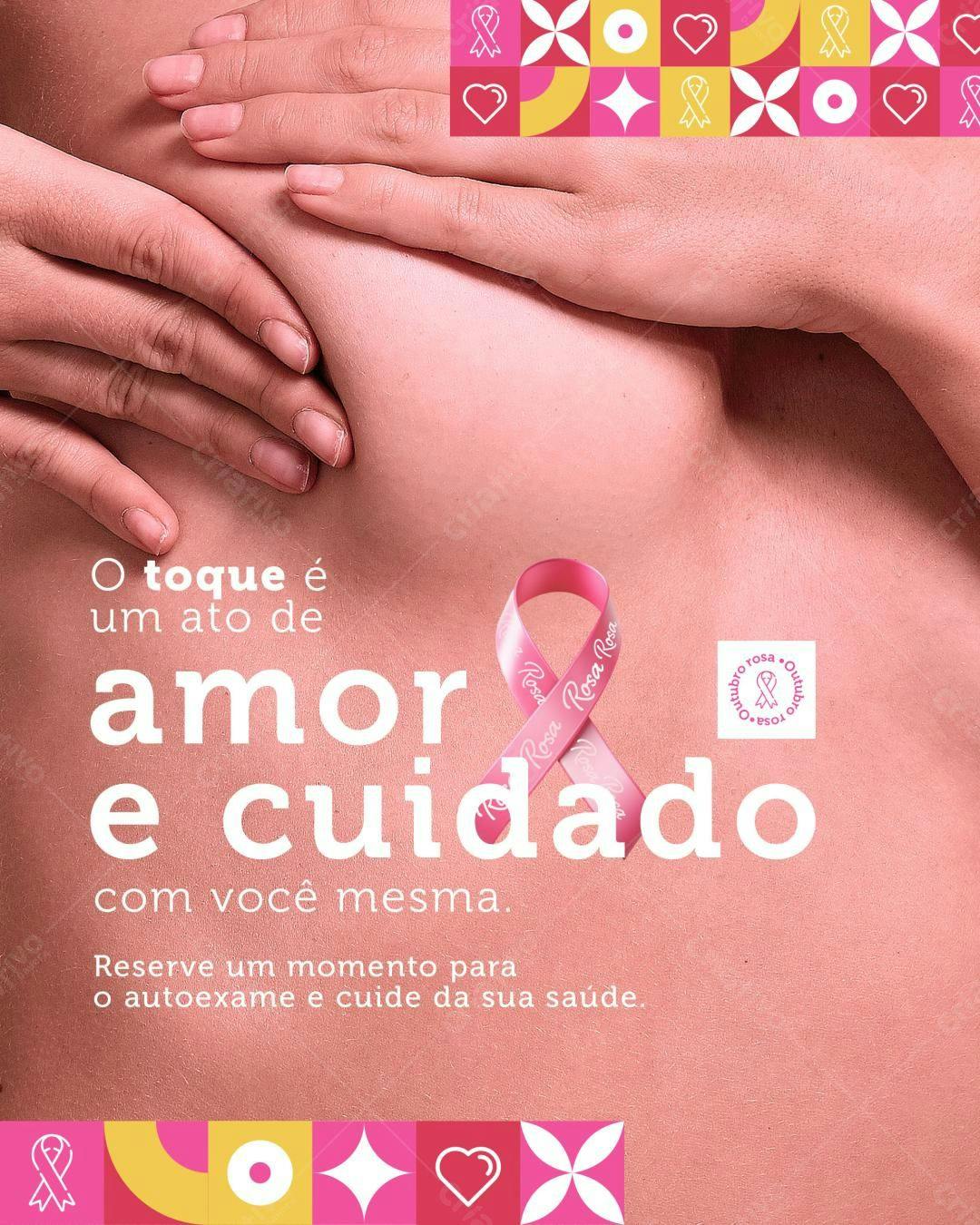 Post para Outubro Rosa PSD Editável