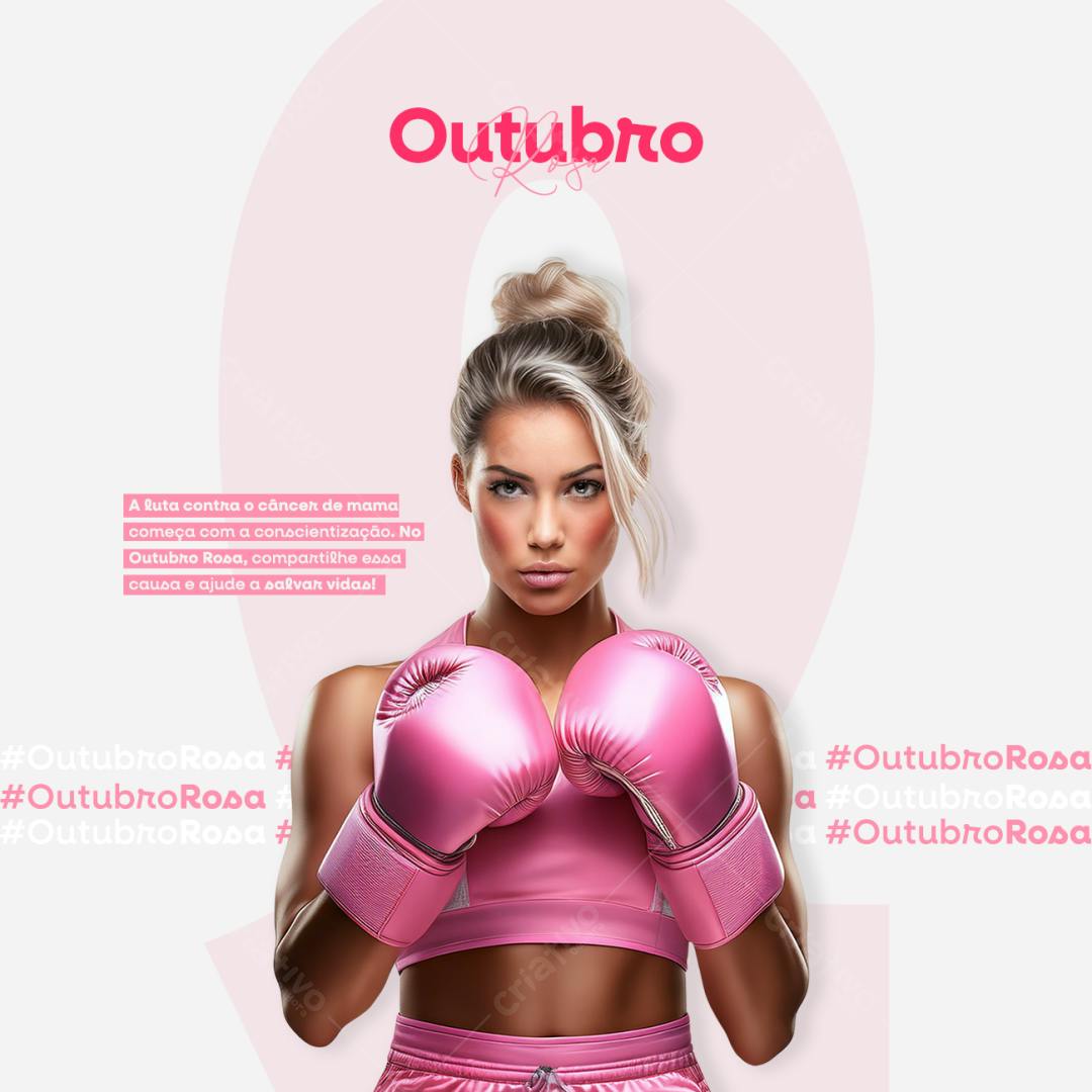 Post para Outubro Rosa PSD Editável