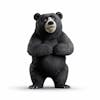 Kamranch, 1, asian black bear, 3d cartoon character, full length, with, 2062d, 4d, 8, 0a, 5e, 4dbb, 8f, 2b, 25adc, 22f, 0175, copy