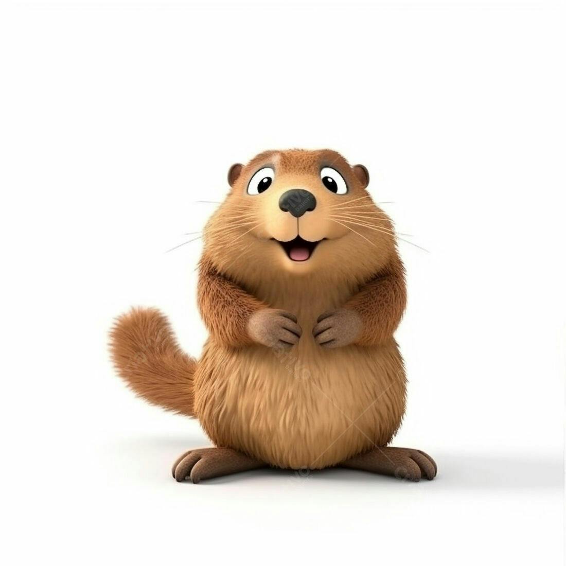 Marmota fofa em pose fofa