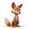 Kamranch 1 brown fox 3d cartoon character full length with white e 81146dc 8838 4f 92 98ec d 996bc 2334aa copy