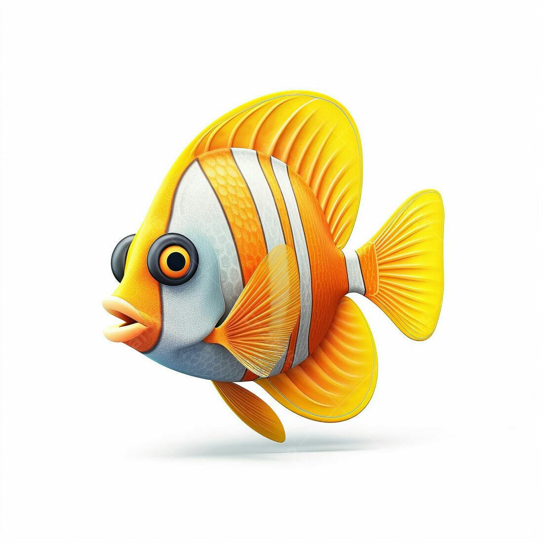 Peixe Laranja e Branco Ilustração