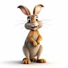 Kamranch 1, european hare, 3d cartoon character, full length, with w, 98824968, b, 5e, 6, 4427, 813b, d, 89f, 2eab, 9eee.