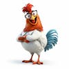 Kamranch 1 hen 3d cartoon character with white background capture, 154a 956f 31c 5 4a 97 9e 97 fb 21d 5d 13295