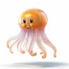 Kamranch 1, jelly fish 3d, cartoon character, white background, 8bb, 0dec, 1, 3ae, 9, 47be, 8a, 3f, d, 3610a, 2c, 52fb.