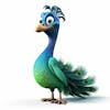 Kamranch 1 peacock 3d cartoon character with white background ca 0e 8912b 1 b 295 4152 9117 4786d 5f 7c 21d