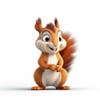 Kamranch 1, squirrel 3d cartoon character, with white background, c b 900d 43b d 363 42df 8e 80 043e 29e 0207b.