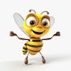 Kamranch 1 yellow honeybee 3d cartoon character with white background c 3b 0444b 6b 79 4e 73 9a 77 caccc 168cbe 9