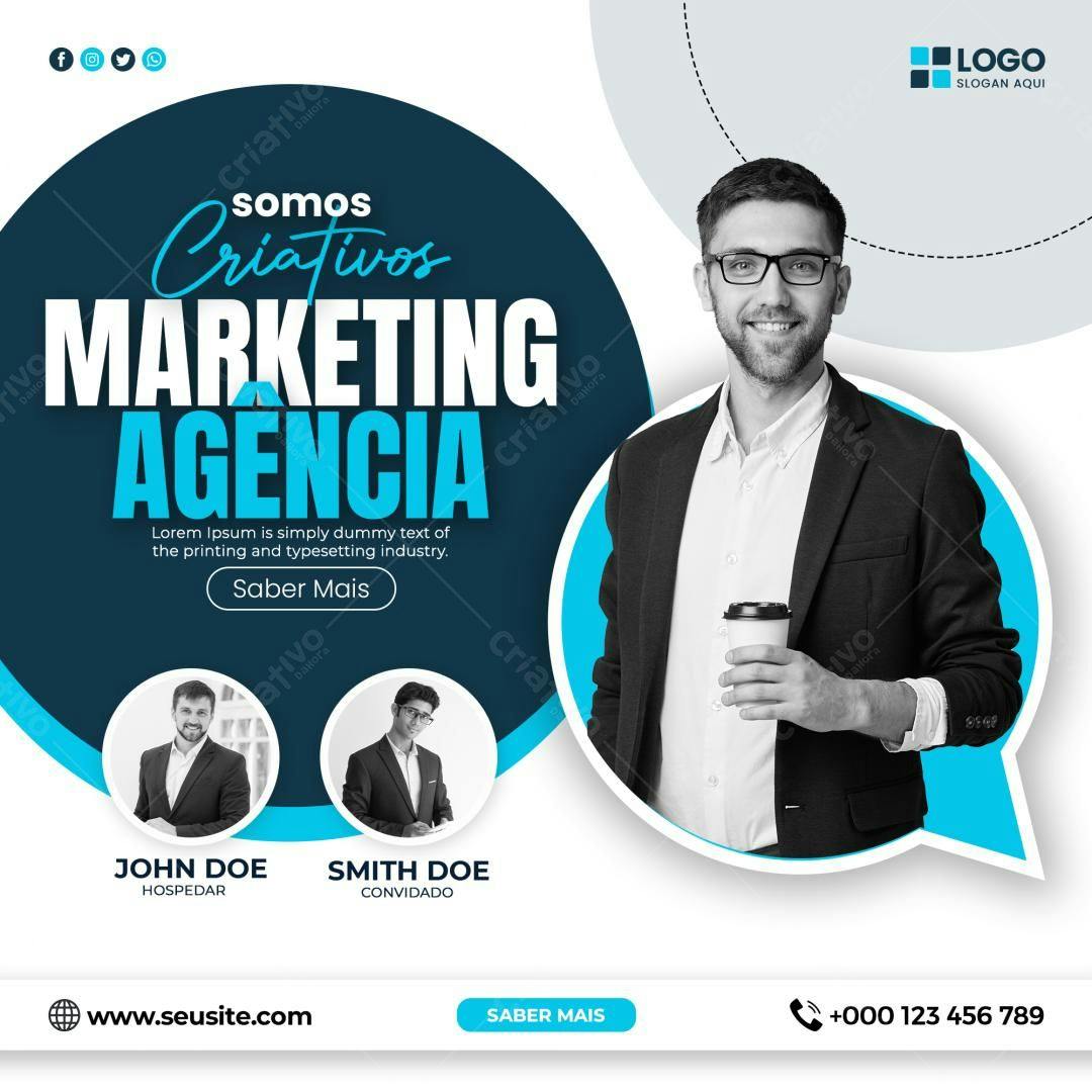 Banner Agência de Marketing PSD Editável